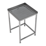 Combisteel Arbeitstisch Ecke mit Integrierter Abtropfschale 650X650