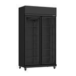 Combisteel Kühlschrank 2 Glastüren Schwarz Irm-770 Bl