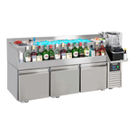 Combisteel Kühltisch 3 Türen mit Cocktail-Bar-Station