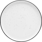 Teller flach, Serie Ankara, weiß, schwarz gesprenkelt, Ø 200 mm, 6 Stück