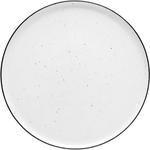 Teller flach, Serie Ankara, weiß, schwarz gesprenkelt, Ø 260 mm, 6 Stück