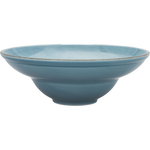 Pastateller, Serie Kaszub, türkis, braun gesprenkelt, Ø 260 mm, 6 Stück