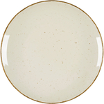 Teller flach, Serie Hotel, cremefarben, braun gesprenkelt, Ø 280 mm, 12 Stück