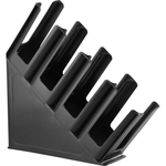 Halter für Getränkebecher und -deckel, einreihig mit vier Fächern