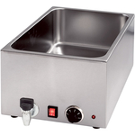 Stalgast Edelstahl Bain-Marie mit Ablasshahn GN1/1 150 mm Höhe
