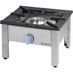 Stalgast Edelstahl Gas-Hockerkocher Top Power mit einem Brenner, 11kW, G30, 567x607x394 mm