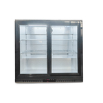 Bar Display Cooler, zwei Schiebetüren, 900x530x835 mm (BxTxH), schwarz