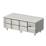Unterbaukühltisch mit sechs Schubladen GN 1/1, 1600x700x600 mm (BxTxH)