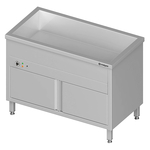 Stalgast Edelstahl Bain-Marie Standgerät mit geschlossenem Unterbau und einem Becken, für 3x GN1/1085x600x850 mm