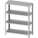 Stalgast Edelstahl Regal ECO mit glatten Böden 1400x600x1800 mm, Selbstmontage
