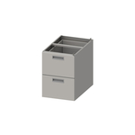 Stalgast Edelstahl Einbau-Schubladenblock ECO 386x590x540 mm mit zwei Schubladen, Selbstmontage