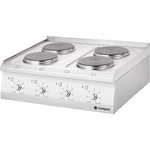 Stalgast Edelstahl Elektro-Kochfeld als Tischgerät mit 4 Herdplatten, Serie 700 ND