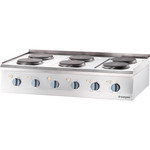 Stalgast Edelstahl Elektro-Kochfeld als Tischgerät mit 6 Herdplatten, Serie 700 ND