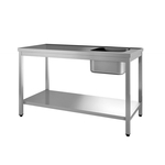 Vaiotec Topline Cheftisch / Becken rechts, 1800 x 700 mm