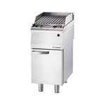 Stalgast Gas-Lavastein-Grill als Standgerät, Serie 700 ND mit V-Rost, 400x700x850 mm