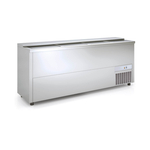 Vaiotec Topline Getränkekühltruhe mit 4 Edelstahlschiebedeckeln, 580 Liter, 1990 x 550 mm