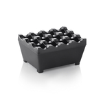 Was Germany Windaschenbecher, 9,5 x 7,5 x 4,5 cm, schwarz verchromt, Zinkguss