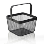 Was Germany Korb, 24,5 x 24,5 x 17,5 cm, schwarz pulverbeschichtet, Metall