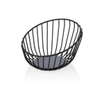 Was Germany Buffetkorb, Ø 16 cm, Höhe 9,5 cm, schwarz pulverbeschichtet, Metall