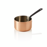 Was Germany Mini Servierkasserolle MINI COPPER 3PLY, mit schwarzem Griff, Ø 10 cm, 460 ml, Kupfer/Aluminium