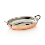 Steel & Style Servierpfanne RUBY, 25 x 18 x 3,5 cm, 0,9 ltr., Kupfer, Messing, Chromnickelstahl