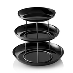 Steel & Style Gourmet Tower Black, 3-stufig, Höhe 32 cm, Chromnickelstahl