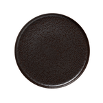 Rockzzero Teller Set, flach, Ø 33 cm, metallic brown, Set á 4 Stück, Steinzeug