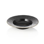 Maya Suppenteller Set KURO, Ø 23,5 cm, schwarz, Set á 3 Stück, Porzellan