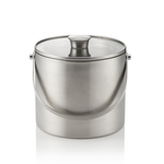 Was Germany Eiseimer, mit Zange, Ø 18,5 cm, Höhe 20,5 cm, 3 ltr., mit Glasdeckel, Chromnickelstahl, Chromnickelstahl 18/10, Glas