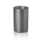 Was Germany Flaschenkühler, Ø 12 cm, Höhe 19 cm, gehämmert, gun metal, doppelwandig, Chromnickelstahl, PVD Beschichtung