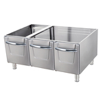 Maxima Gastro Premium Arbeitsschrank - Dreifache Einheit - 90 cm Tief - inkl. Türen