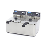 Maxima Gastro Fritteuse - 2 x 8 l - 2 Körbe - Bis zu 2,8 kg Pommes Frites