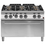 Prismafood Gasherd 6 Brenner mit Maxiogasofen