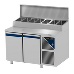 Prismafood Kühltisch 2 Türen mit Edelstahlabdeckung Kapazität: 300 lt Temperatur: 0°C/+10°C