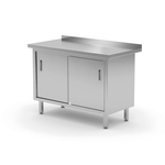 Hendi Wandtischschrank mit Schiebetüren – verschweißt, Profi Line, 1200x600x(H)850mm