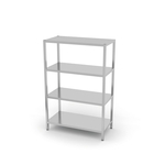 Hendi Lagerregal mit 4 Regalen – verschraubt, Kitchen Line, 1000x400x(H)1800mm