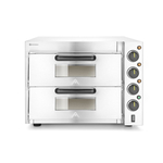 Hendi Doppeldeck-Pizzaofen 3000W, Silber, 230V/3000W, 580x560x(H)435mm