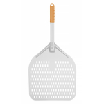 Hendi Pizzaschaufel mit kurzem Griff, quadratisch, perforiert, 350x710mm