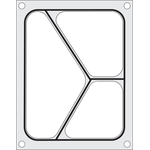 Hendi Matrize für Versiegelungsmaschine, ein dreiteiliger Behälter (227x178 mm)