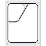 Hendi Matrize für Versiegelungsmaschine, ein zweiteiliger Colt-Behälter (227x178 mm)
