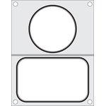 Hendi Matrize für Versiegelungsmaschine, zwei Behälter (1x 178x113 mm, 1x ø115 mm)