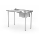 Hendi Spültisch, verschraubt, Kitchen Line, Spülbecken auf der rechten Seite, 1000x600x(H)850mm