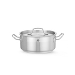 Hendi Kochtopf, niedrig - mit Deckel, Profi Line, 2,8L, ⌀200x(H)90mm