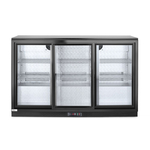 Arktic Kühlschrank mit drei Schiebetüren an der Bar, 254L, Schwarz, 220-240V/160W, 1350x520x(H)865mm