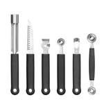 Hendi Dekoriermesserset - 6-teilig, Schwarz, 280x100x(H)50mm