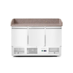 Arktic Pizzatisch, dreitürig mit Aufsatzkühlvitrine 380+40L, 254L, 230V/400W, 1400x700x(H)1491mm