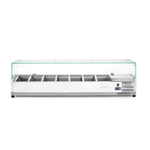 Arktic Aufsatz-Kühlvitrine Gastronorm 1/3, 7x GN 1/3, 230V/180W, 1605x420x(H)460mm