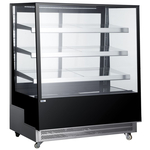 Arktic Kühlvitrine mit 3 geneigten Regalen, 650L, Schwarz, 230V/490W, 1200x833x(H)1460mm
