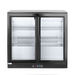 Arktic Kühlschrank hinten mit doppelten Schiebetüren, 158L, Schwarz, 220-240V/160W, 900x520x(H)865mm