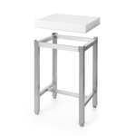 Hendi Hackblock aus Polyethylen mit Untergestell, 505656 + 505670, Weiß, 500x400x(H)800mm